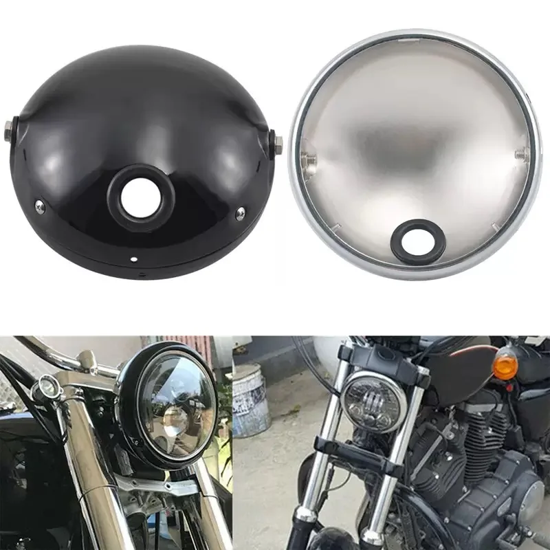 دراجة نارية LED المصباح الإسكان 7 بوصة تعديل المصباح قاعدة LED العلوي قذيفة قاعدة قذيفة المنارة غطاء المصباح #1