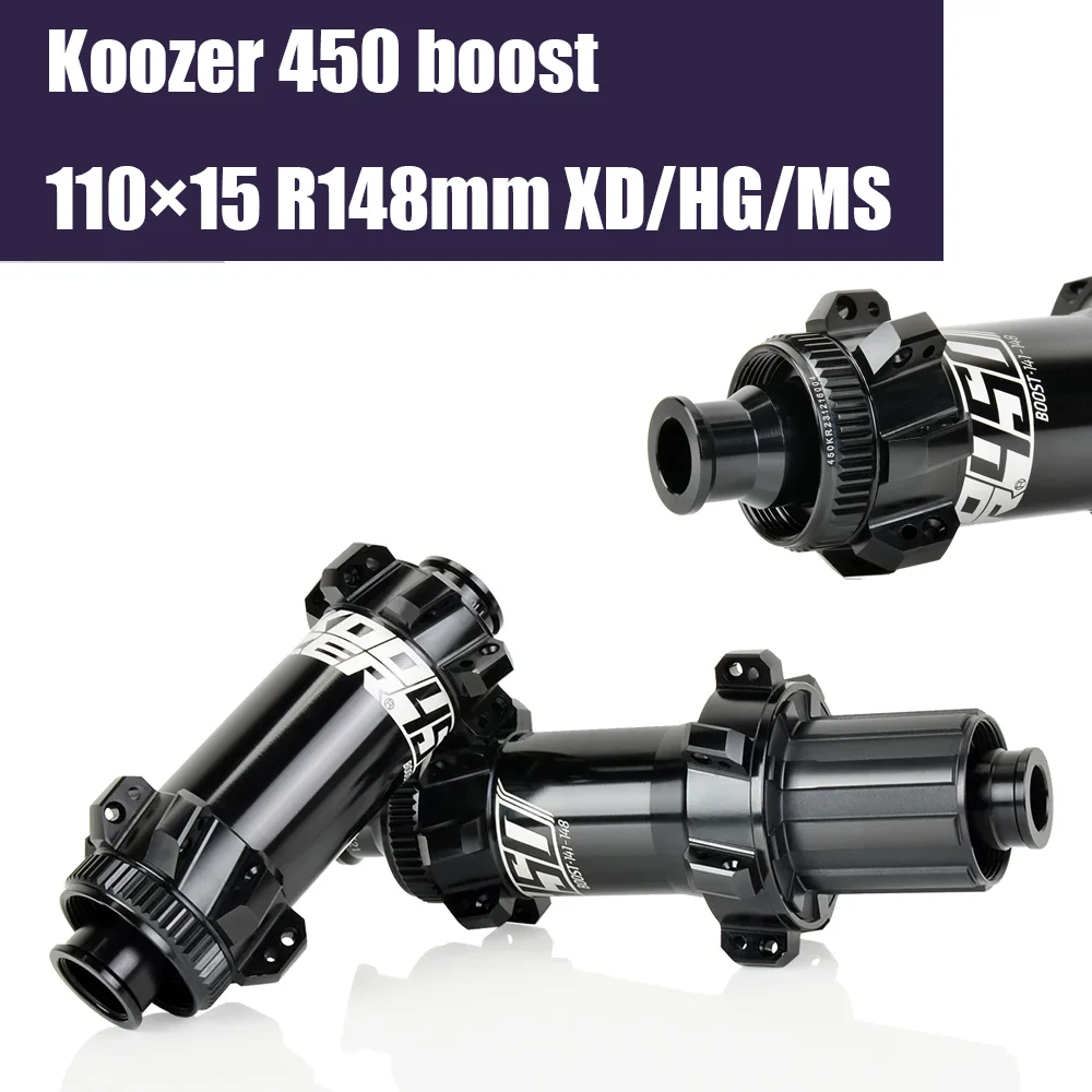 

Koozer 450 MTB Hub Boost Center Lock Straight Pull CR-MO Steel Shaft 5x141mm 15x110 12x148 HG XD MS 11 12s 28 Holes 120HD