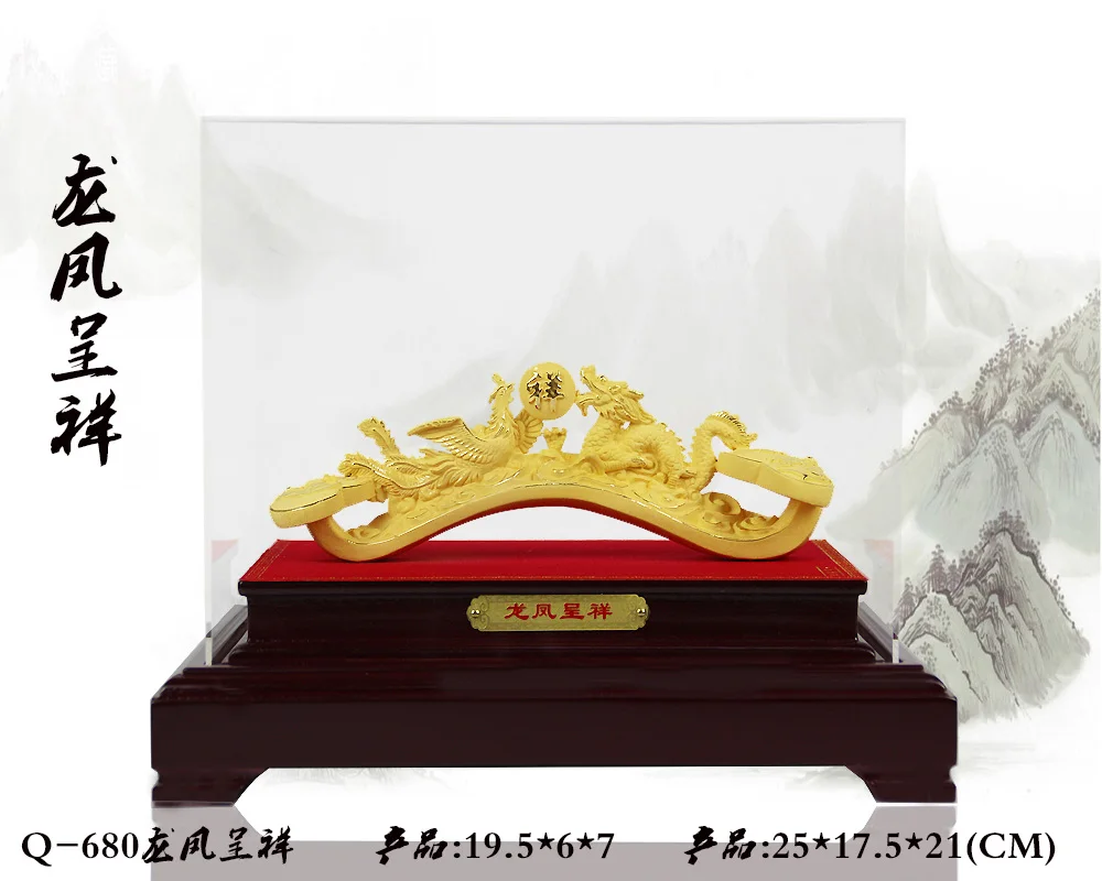 Chine Metalwork Custom Decorative Healthy Ornaments Business Wedding Gifts China Feng Shui Statue Model Crafts 24K Golden Ru Yi