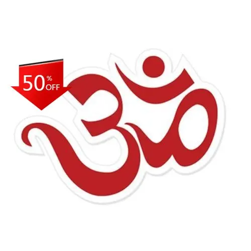 

Om Aum Sign Red Aesthetic Car Laptop Truck Bumper Decoration Retro Cute Cool