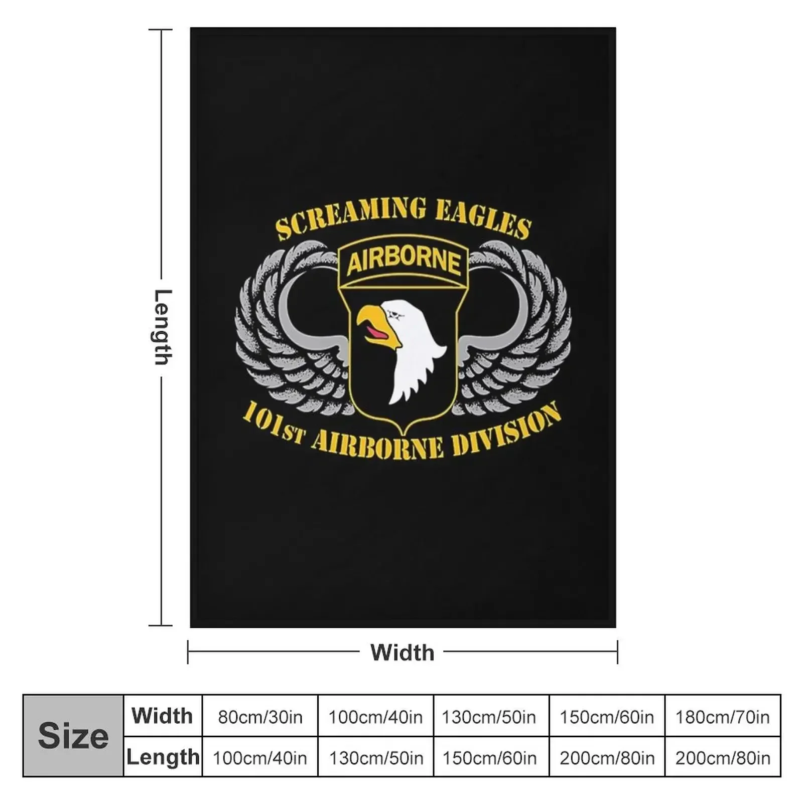 101st Airborne Division Throw Blanket Hairy Bed covers Luxury Thicken Blankets