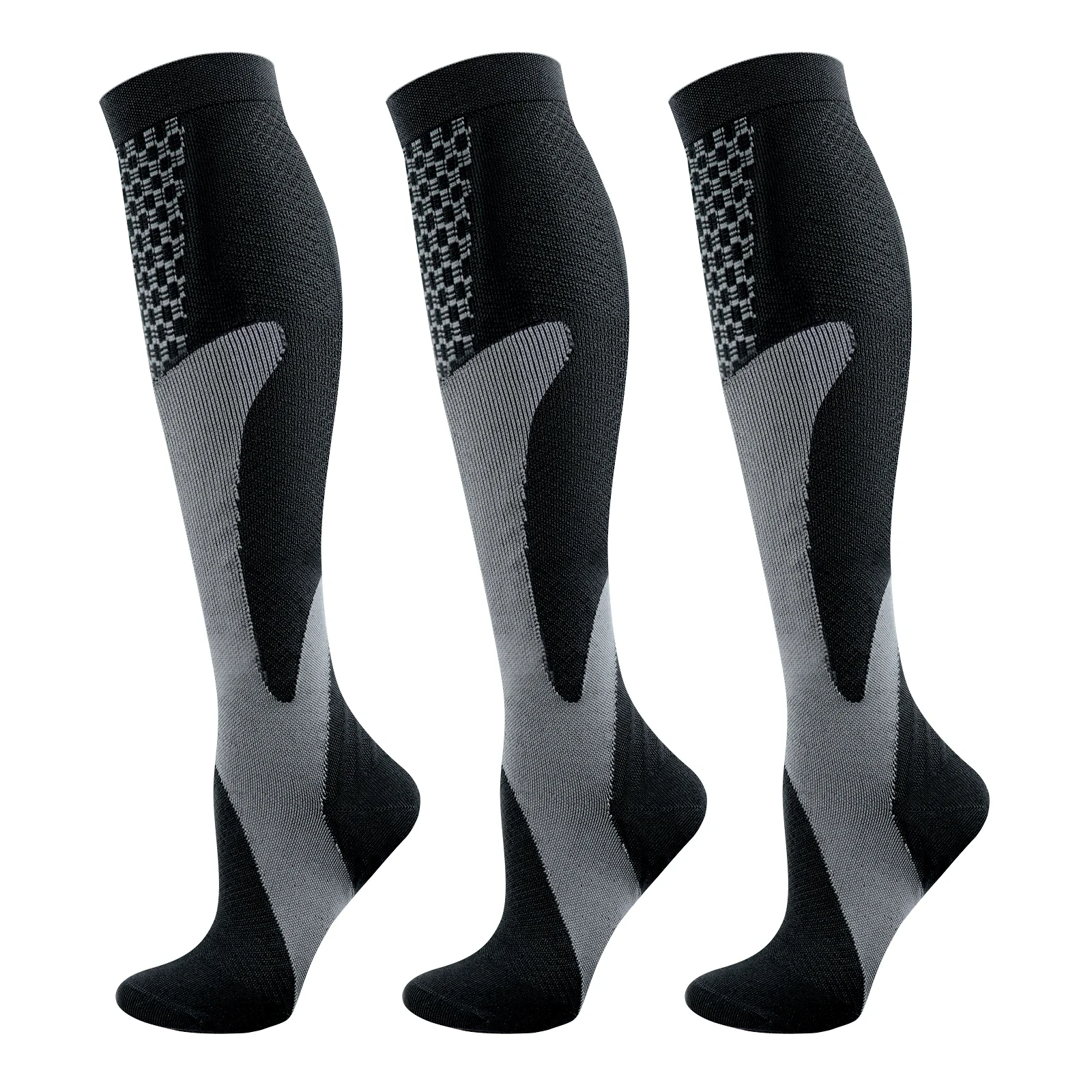 

3 Pairs Running Compression Socks 20-30mmhg Men Women Marathon Fitness Football Sports Socks Medical Varicose Swelling Pregnancy