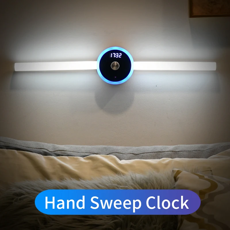 Smart Cabinet Küchen spiegel Lichter für Schrank Gang Lese schreibtisch Sweep Schalter Lampe Hand Sweep Timing Sensor intelligente Uhr