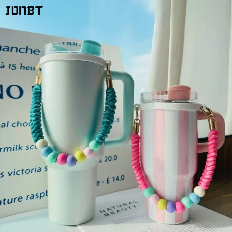 

For Stanley Tumbler Strap Holder Dopamine Colored Cream Portable Lanyard Cup Sleeve Suitable 6-10cm Cup Mouth Thermo Accessories