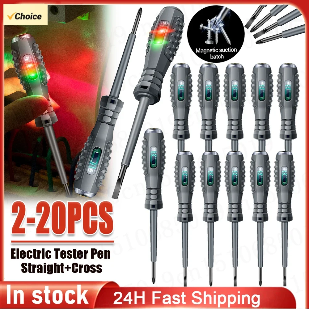 Aneng B05 Woord/Kruis Schroevendraaiers Indicator Meter Elektrische Pen Geïsoleerde Elektricien Highlight Pocket Tester Pen Tools 2-20 Stuks