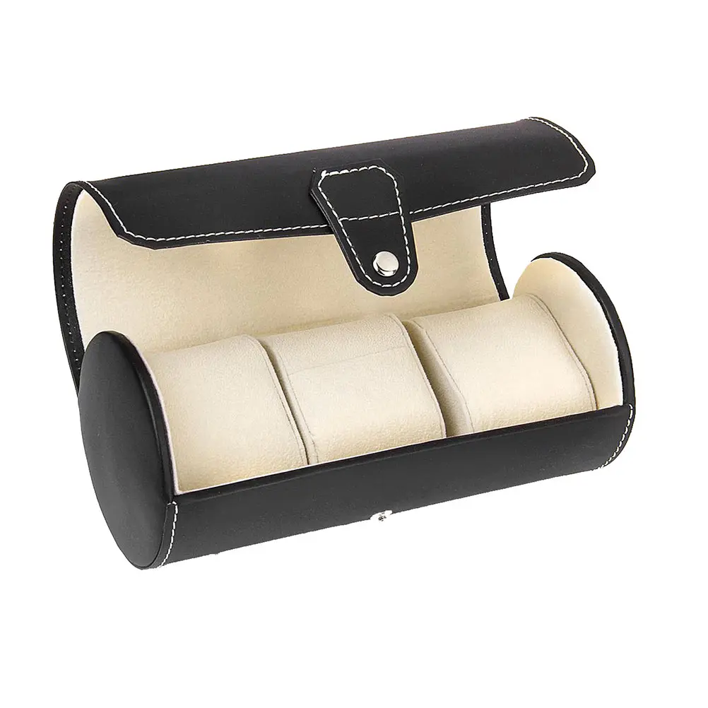 

Watch Display Box Classic Color Cylindrical Dust Protection Scratch Protection Portable Storage Container For Watches