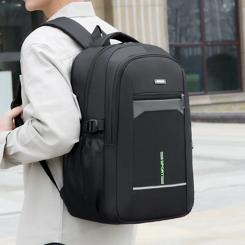 Lightweight backpack, multifunctional men's and women's backpack, made of Oxford material, with laptop compartment, adjustable s
