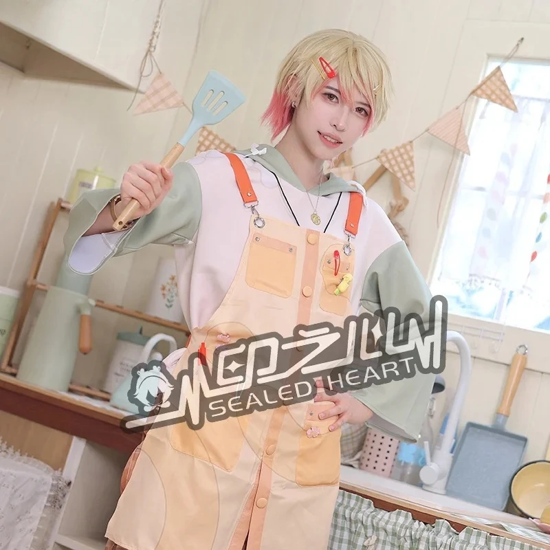 Anime PJSK Tenma Tsukasa tms Cosplay Costume tks Wig Strap Skirt Hoodie Pants Necklace Halloween Carnival Men Women Casual Set view 4