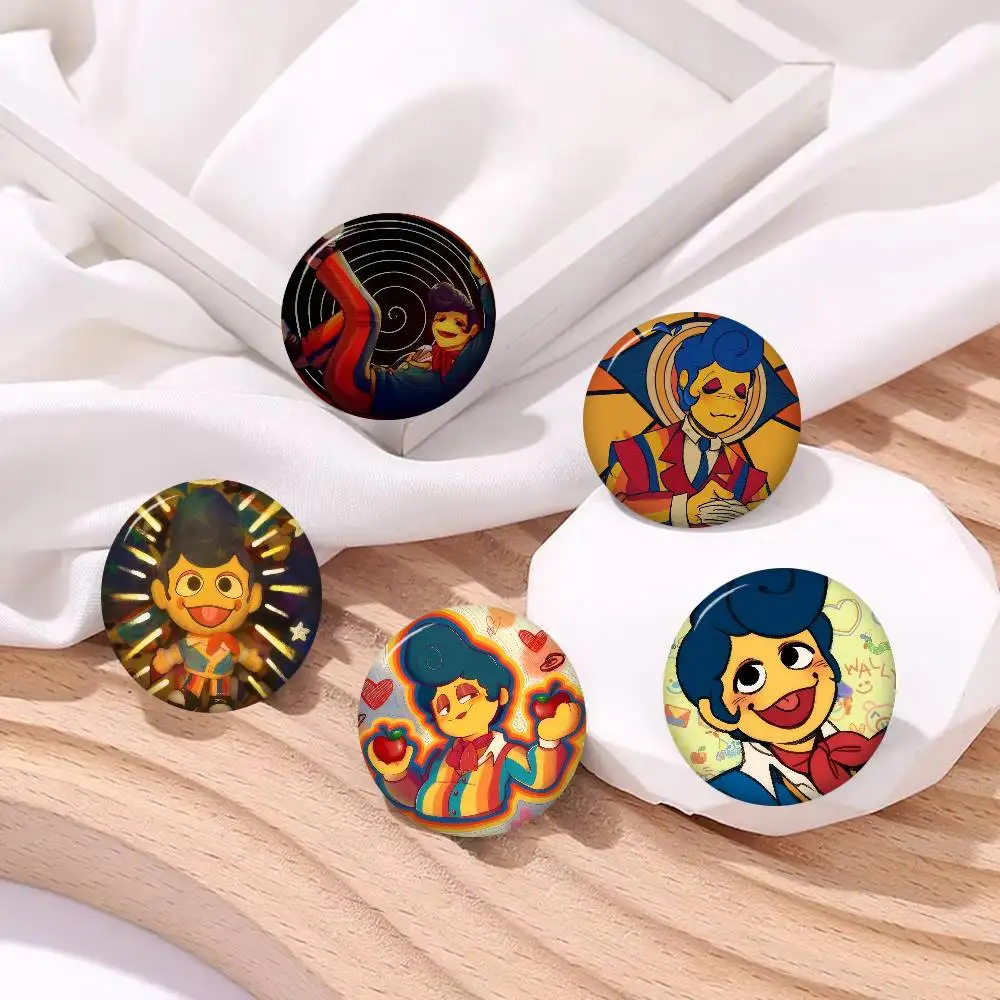 Game W-Welcome Home Wally Darling Pins Funny Round Snap-in Brooch Badge Backpack Hat Accessories Jewelry Gifts for Friend