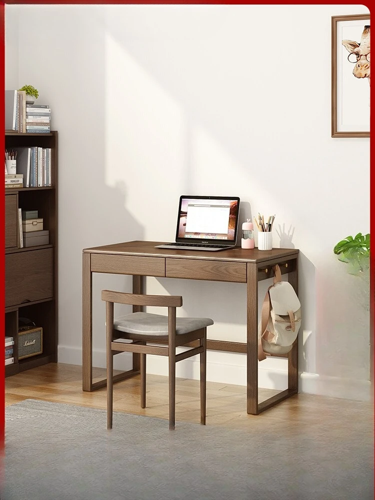 

Solid wood desk Student household computer Small table Bedroom Small apartment writing desk Simple study table