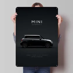 MINI Cooper S JCW R56 targa in banda stagnata Car Poster Retro Metal Sign per Garage Wall Art Decoration accessori per la decorazione della casa Decor