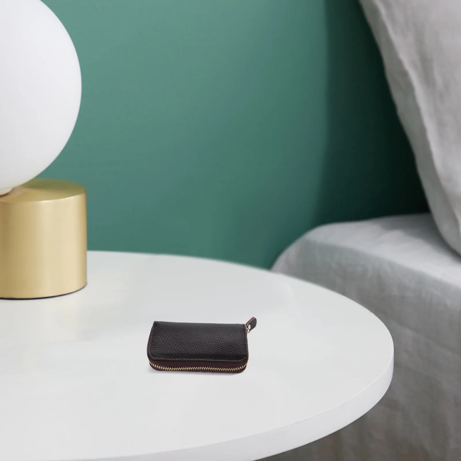 

PU Material Key Bag Large Capacity Zipper Design Multiple Keys Small Items Versatile Accessory Home Office Car Stylish Gift