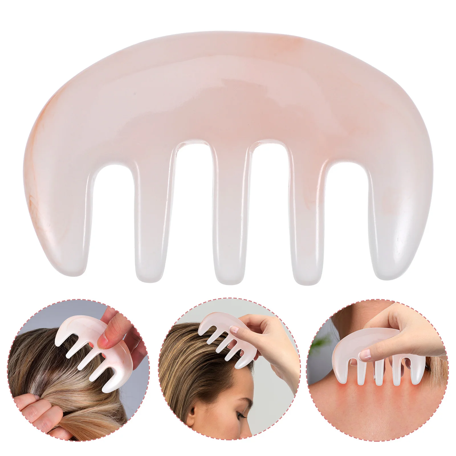 

1 шт., массажная расческа из смолы, антистатический инструмент для массажа волос и кожи головы для женщин, портативный, легкий, прочный, для распутывания волос