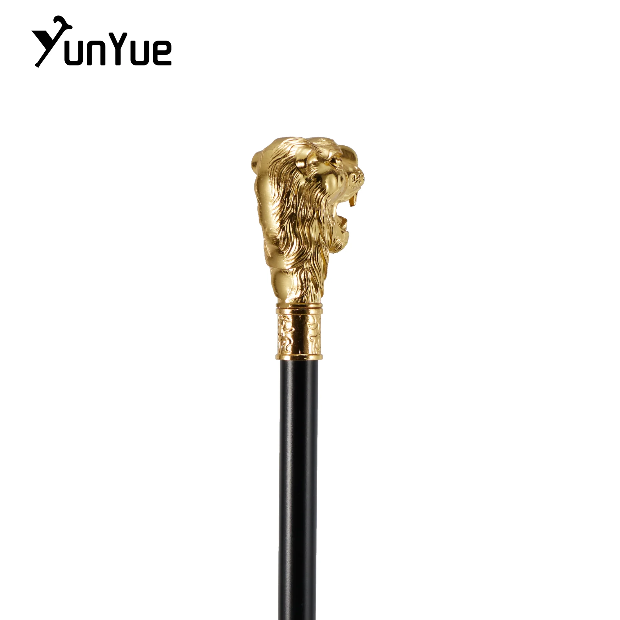 الذهب الأسد الملك رئيس موضة عصا للمشي للحزب ديكور عصا للمشي شهم أنيقة تأثيري قصب كروسييه المقبض 93 سنتيمتر #4