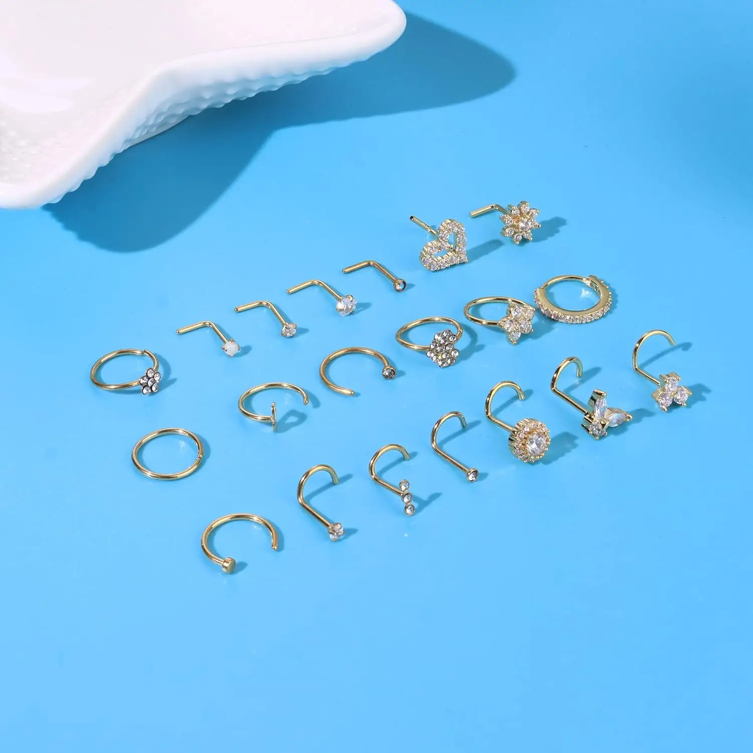 Stainless Steel Nose Piercing Studs, Gift