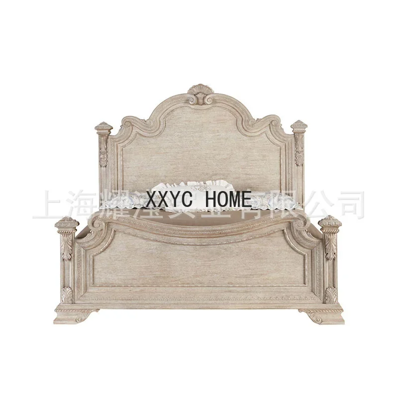 Cama box velha retro madeira maciça, europeu