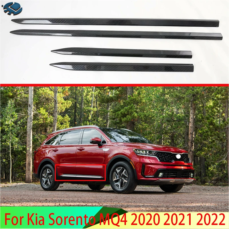 

Для Kia Sorento MQ4 2020 2021 2022, автомобильные аксессуары, хромированная накладка на боковую дверь из АБС-пластика