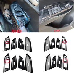 LHD RHD For Honda Fit Jazz GK5 2015-2018 Side Door Window Lift Panel Switch Button Cover Sticker Car Interior Accessories