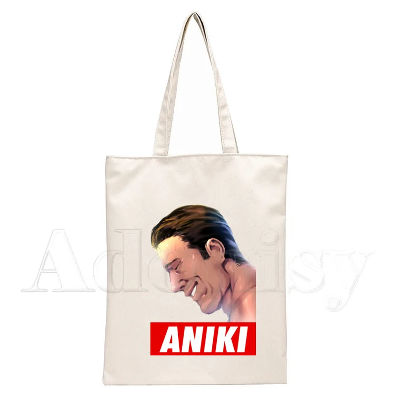 Gachimuchi Shopper Bags Shopping Bag Tote Bag Shoulder Bag Canvas Bags Large Capacity College Handbag