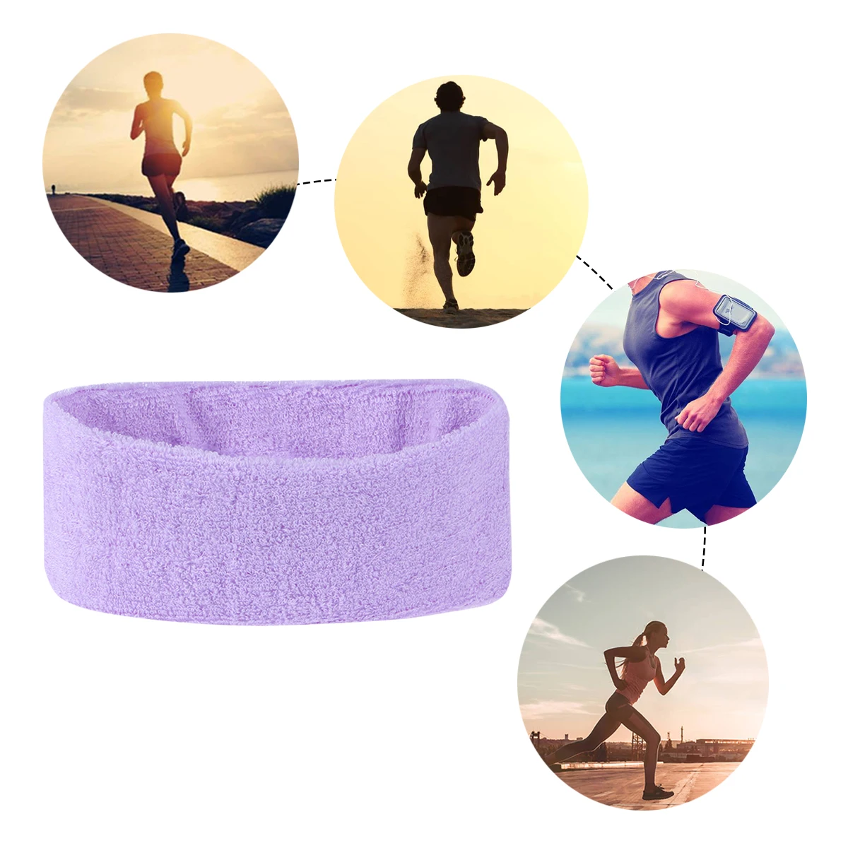 

Yoga Headband Cloth Women Men Gym Fitness Spa Sports Sweatbands Make Up Wrap Reusable Elastic Travel Friendly Hair Care