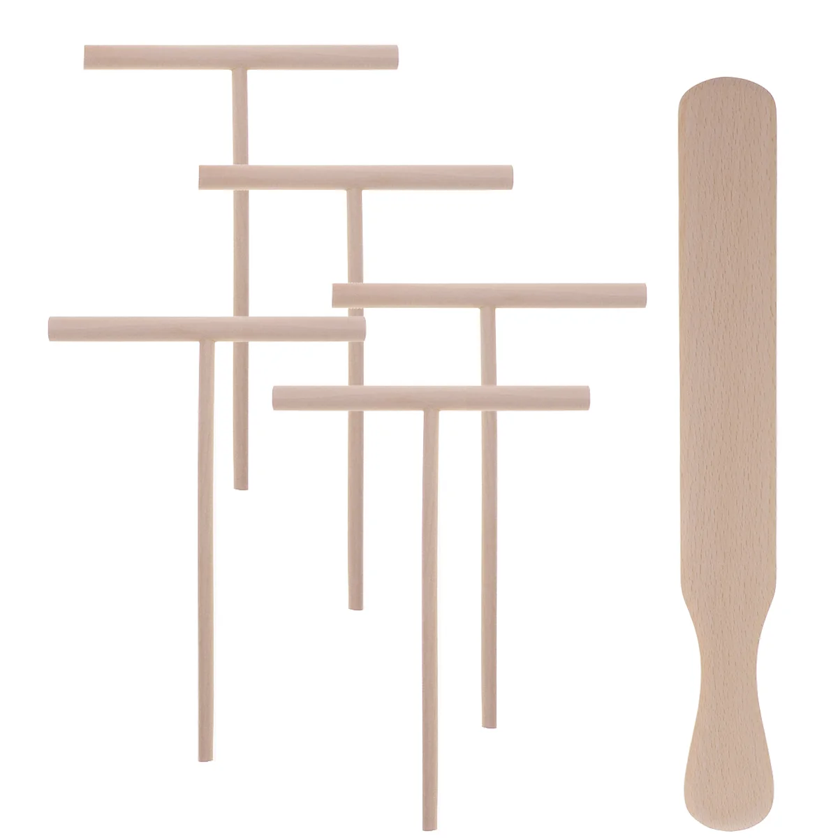 Kit à Crêpes Artisanat Français - 2 Répartiteurs 14 Cm Et 1 Spatule 28 Cm En Bois Du Jura