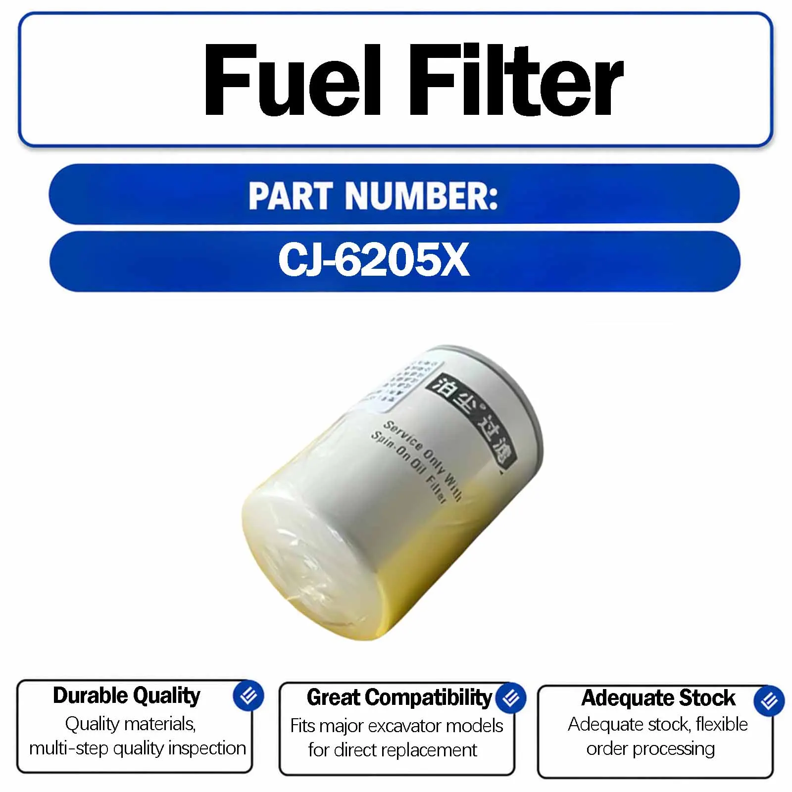 Ölfilter CJ-6205X für Lovol FR205E2 FR215E2 Raupenbagger für Weichai WP4.6 Motor