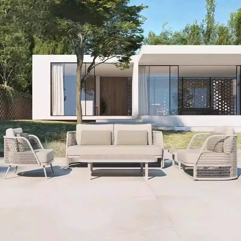 

Leisure Villa Outdoor Sofas Advanced Office Floor Courtyard Garden Sofas Homestay Accent Recliner Chair Furniture Sillas Lshysf