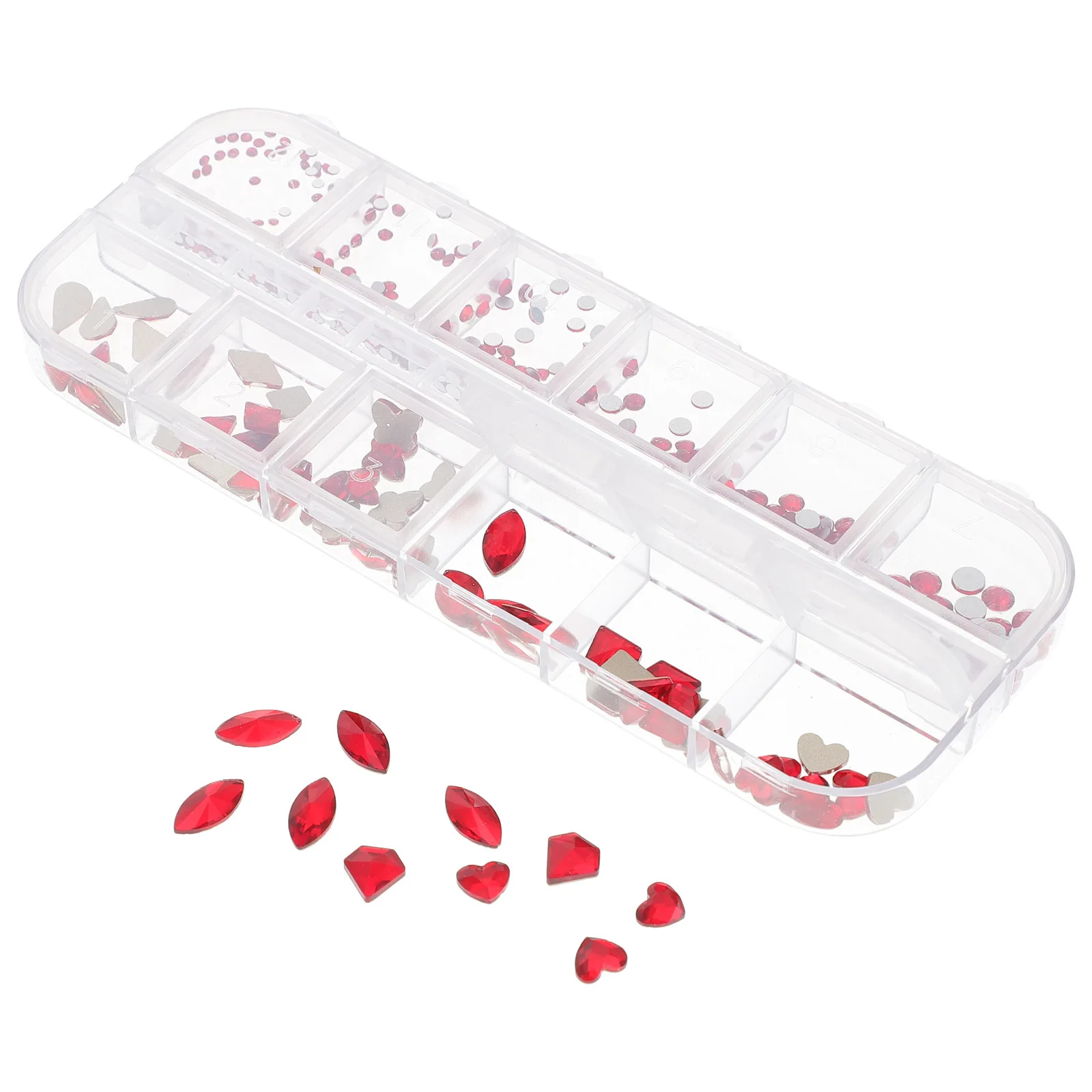 1 scatola di diamanti in resina strass per manicure gemme artistiche fai da te decorazioni per unghie accessori per gioielli ornamenti per unghie