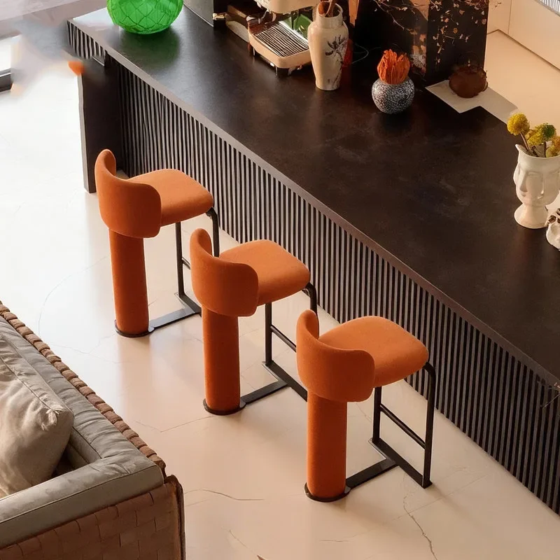 Bedroom Comfortable Bar Chairs Make Up Design Aesthetic Comfortable Modern Barstools Minimalist Soft Sillas Trendy Furniture