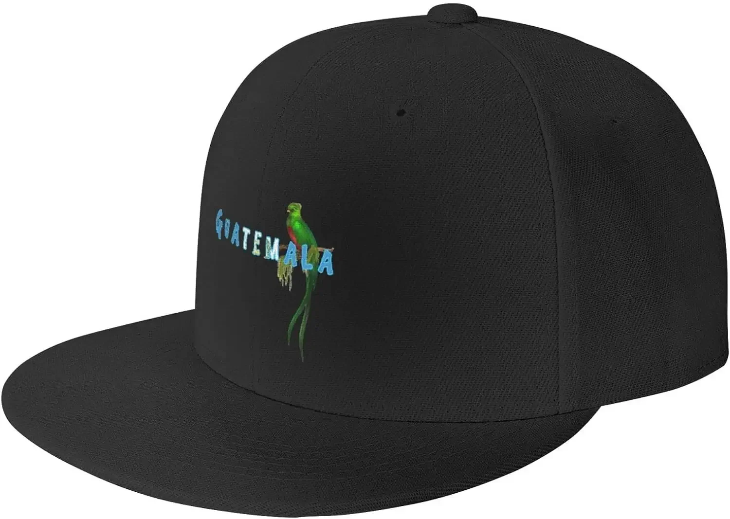 Flag Map and Quetzal Bird of Guatemala Baseball Cap, Men Solid Flat Bill Adjustable Snapback Hats Unisex Gorras Planas