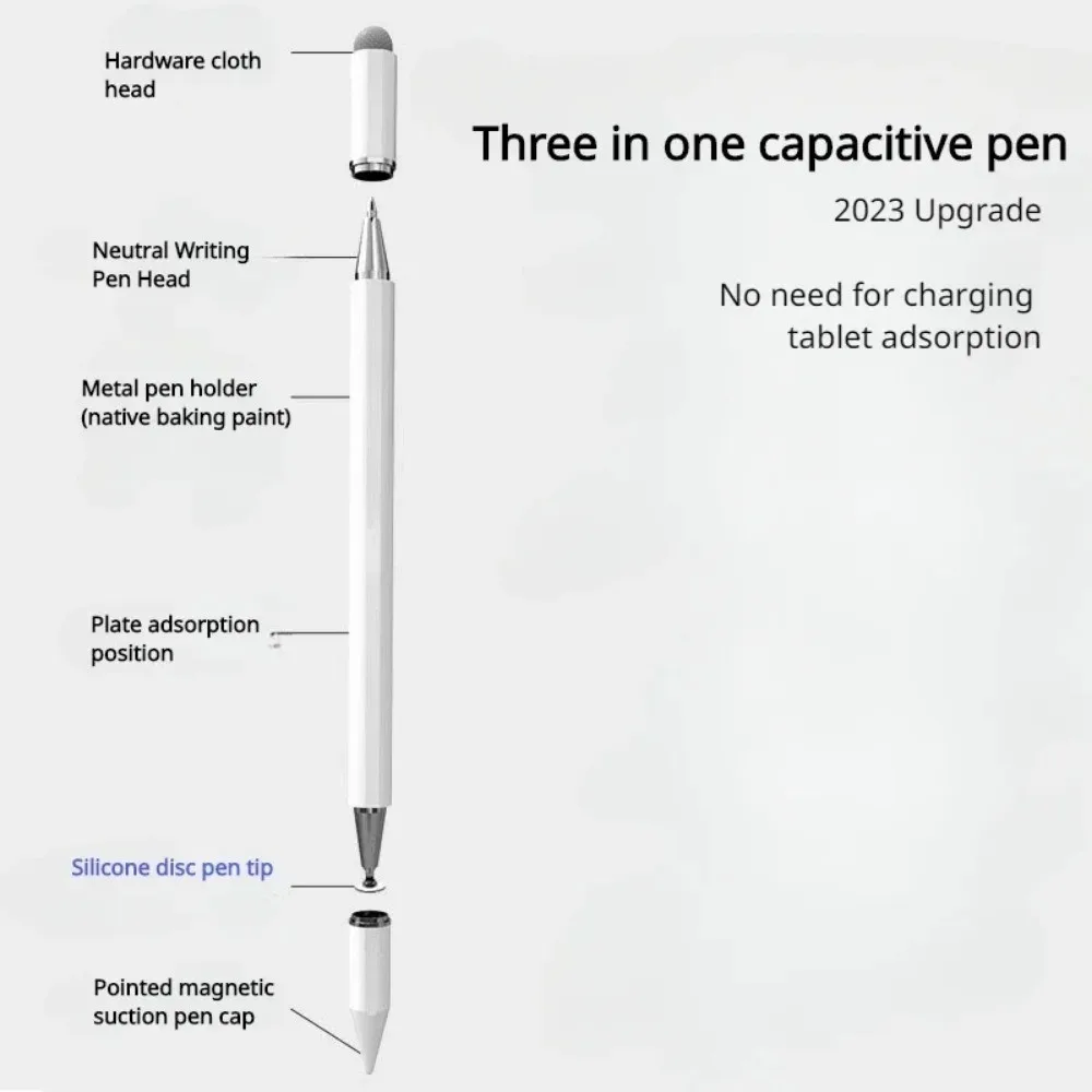 قلم اللمس المغناطيسي لباد برو ، قلم بالسعة ، M4 ، 11 ، 13 ، Air ، M2 ، iPad Air 6 ، 5 ، 4 ، Pro ، 100 ، 9 ، الجيل الثامن ، 3 في 1