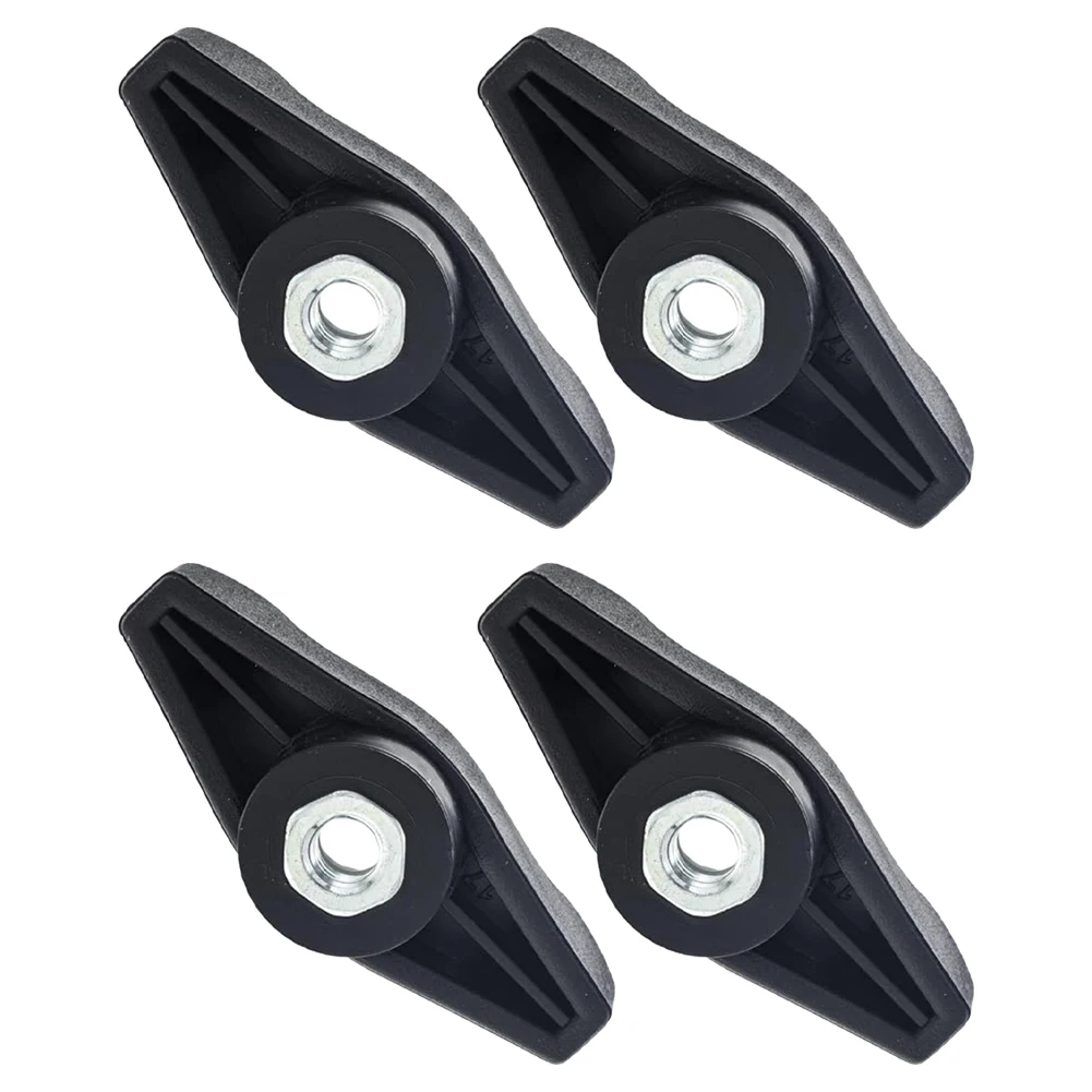 4 pezzi 720-04122 sostituzione dell'ala della manopola per tosaerba e spazzaneve accessori per attrezzi da giardino con ala in plastica nera