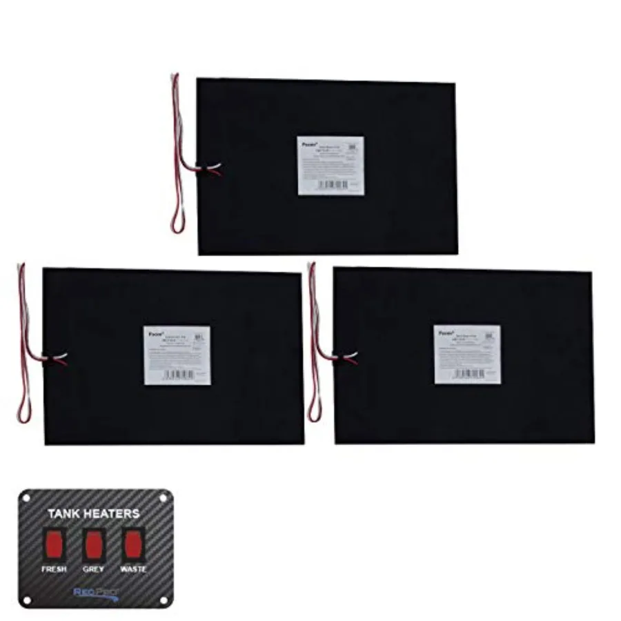 

Нагревательный элемент для бака RV 12 x 18 дюймов, для баков на чистую/отработанную воду до 50 галлонов, 13.5В, с тумблером, 3 нагревательных элемента