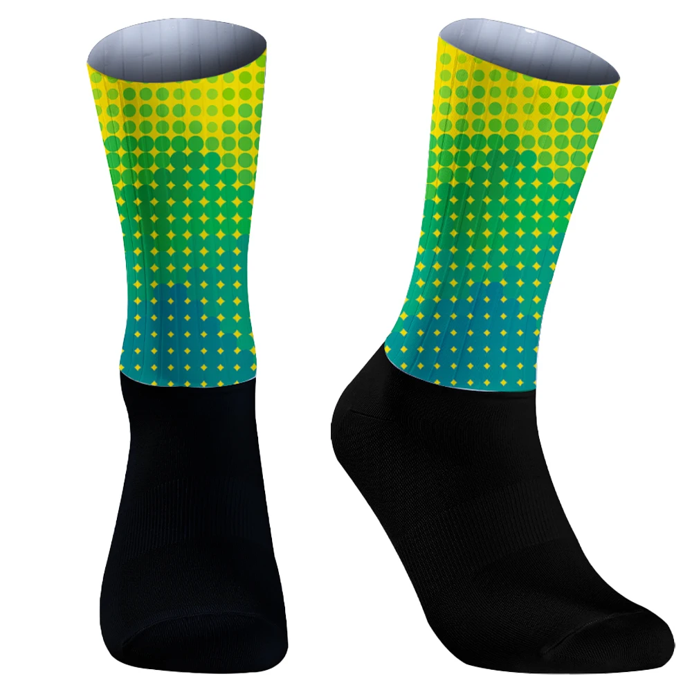 Calcetines deportivos antideslizantes para hombre y mujer, medias profesionales para ciclismo de carreras, fútbol, novedad