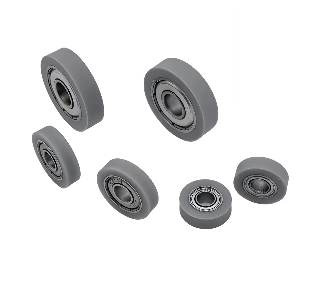 SUMBB Grey Silicone Bearing BBX05 High-Temperature Resistant Soft Rubber Roller Wear-Resistant Silent Guiding Wheel