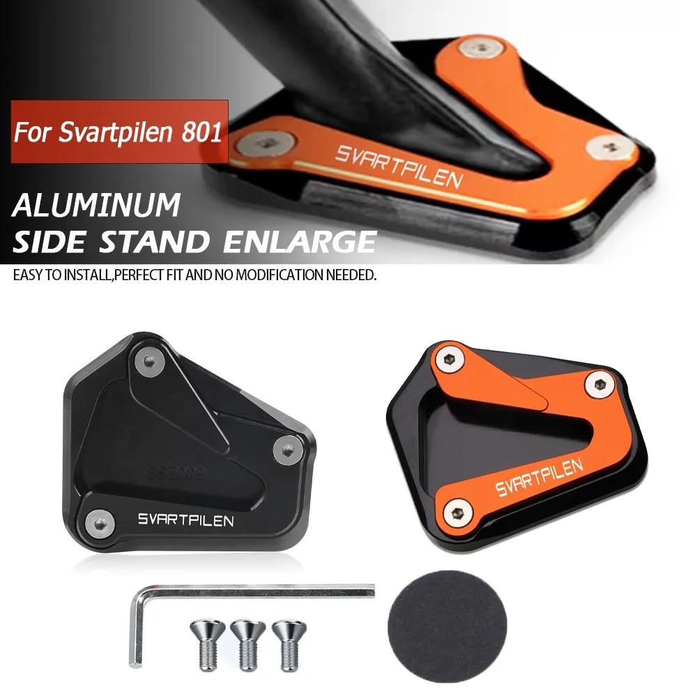 For Husqvarna Svartpilen 801 2024 2025 Motorcycle Accessories Aluminum Kickstand Extender Foot Side Stand Extension Pad Enlarge