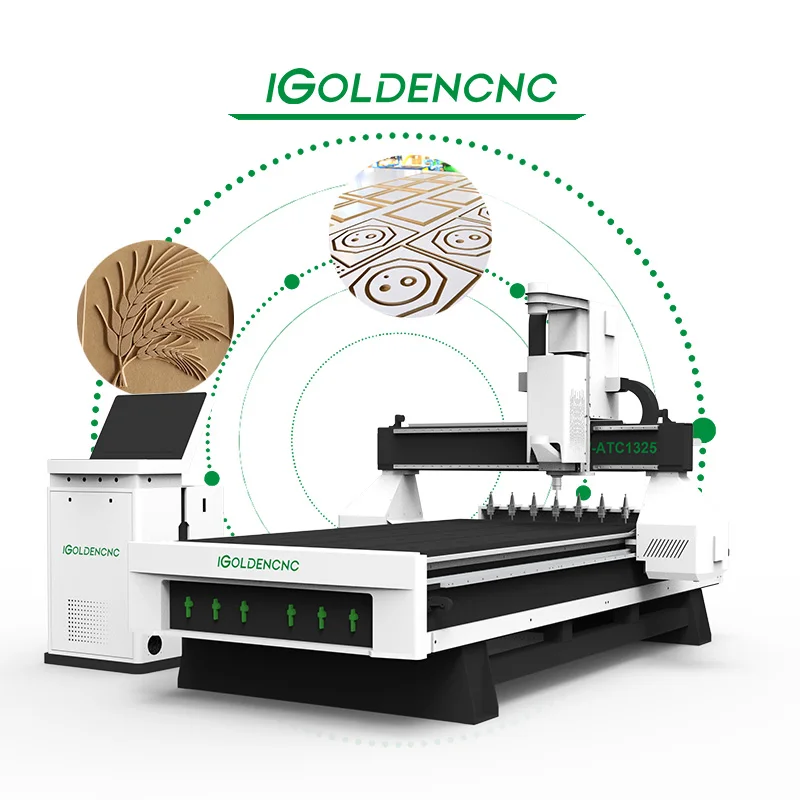 1530 CNC Wood Router ATC Four Axis Wooden Door Cabinet Panel Engraving Cutting Automatic Tool Change CNC Machine