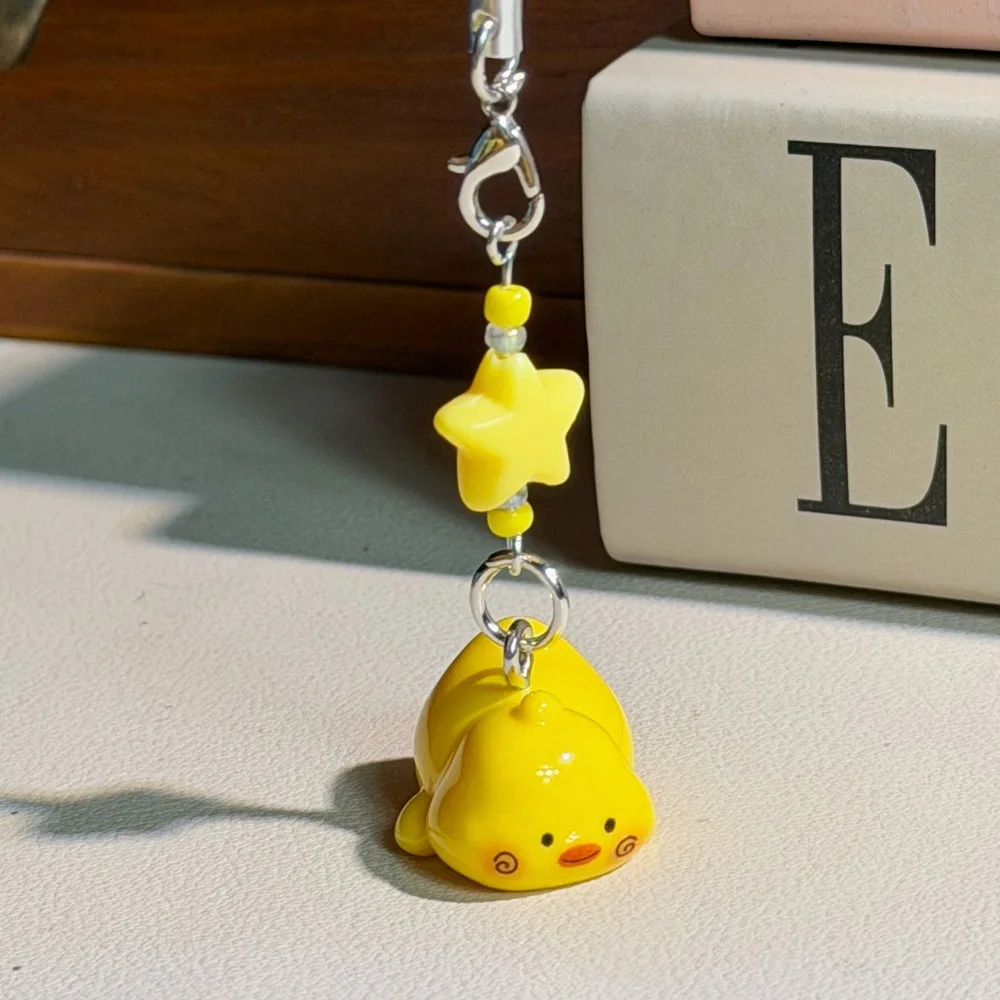keychain chicken Key Ring Pendant for Key Holder Women Girls Handbag Decor Handmade Jewelry Gift