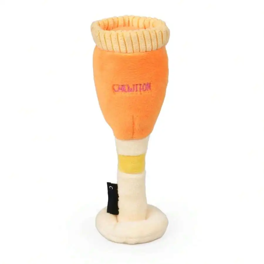 

Plush Champagne Shape Squeaky Dog Toy Interactive Chew Toy For Adult Dogs