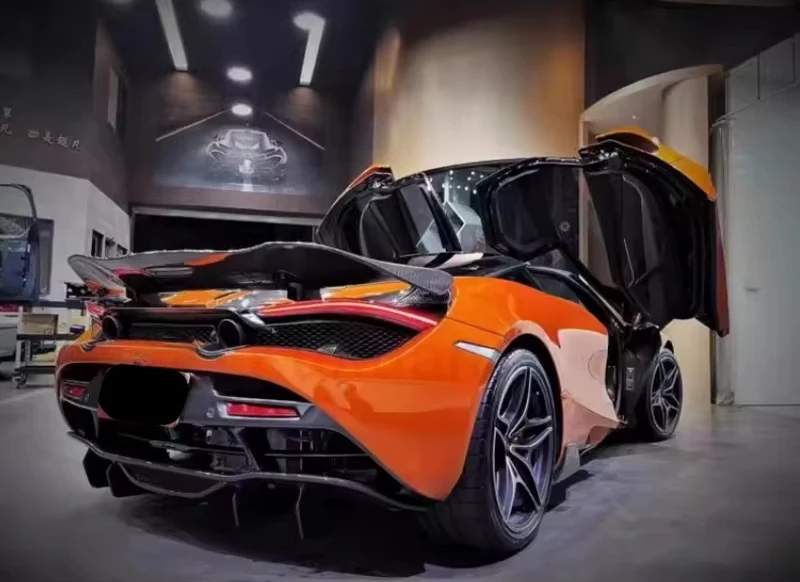 Used for the 2017-2021 Mclaren 720S V Style High-quality Carbon Fiber Rear Diffuser 720S Bumper Lower Decorative Body Kit