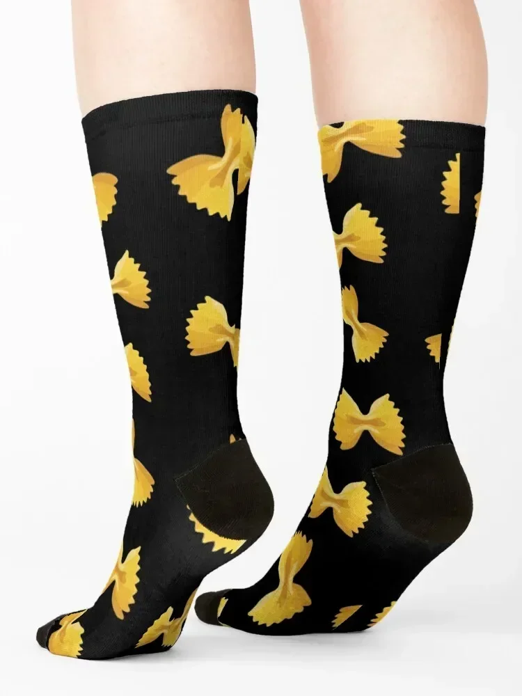 Calcetines negros tipo pasta Farfelle, calcetines bonitos y transparentes de algodón para hombre, calcetines de lujo de alta calidad para mujer, venta al por mayor