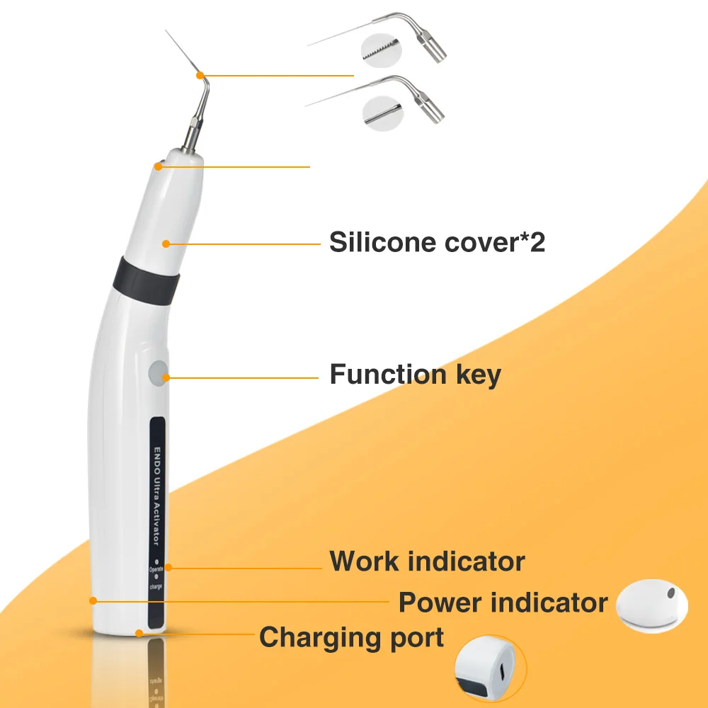 Exp LED Dental bezprzewodowy aktywator ultradźwiękowy Endo Ultra Activator ultradźwiękowy mycie zębów z 6 końcówkami narzędzia stomatologiczne