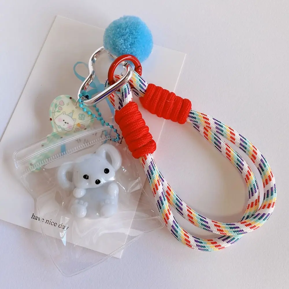 Fashion Cute Pinch Toys Love Tassel Puppy Dog Pendant Ornaments Bag Decor Cartoon Keychain Couple