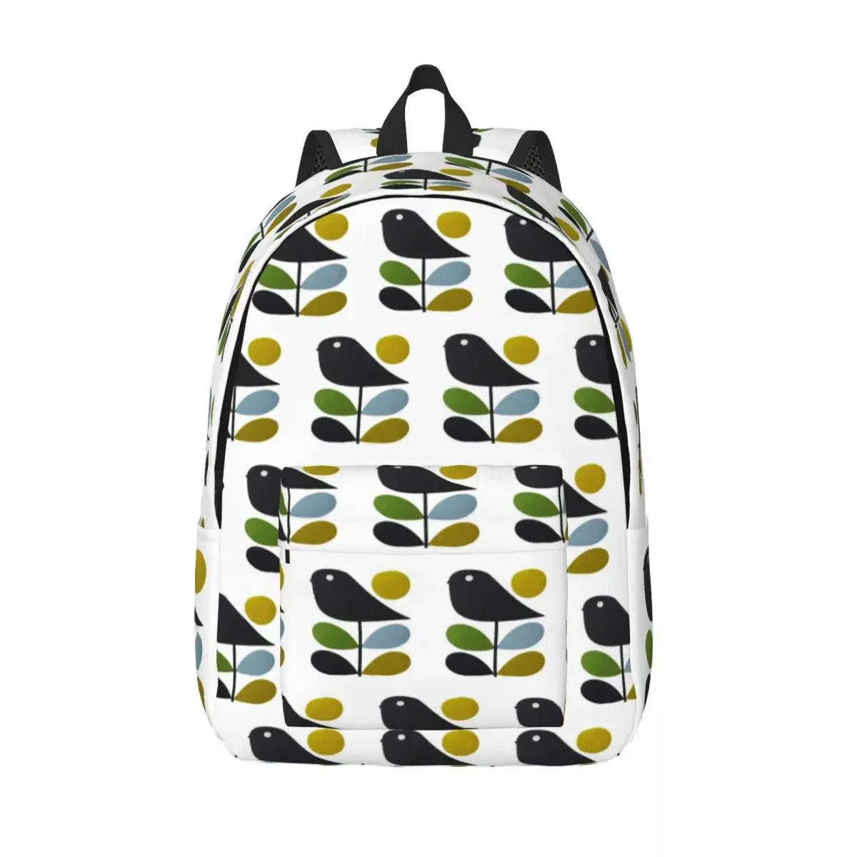 

Custom Kiely Orla Stem Bird Canvas Backpack for Men Women Water Resistant School College Flowers Geometric Bag Printing Bookbag