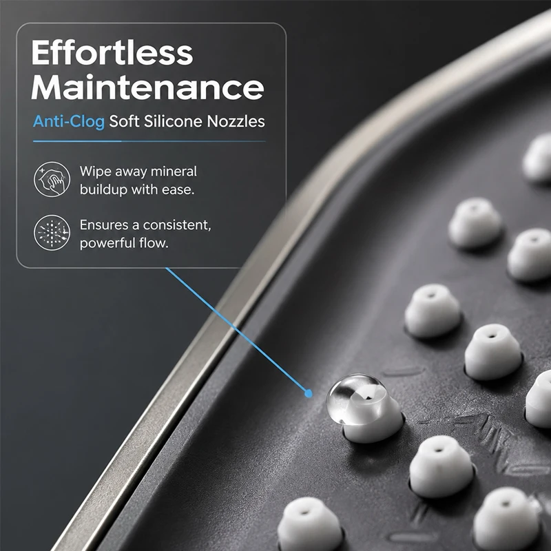 High Pressure Handheld Shower Head with 3 Spray Modes, Super Boost, Large Rainfall, Strong & Gentle Flow