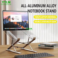 YYLM NEW N8 Adjustable Laptop Stand Aluminum for Macbook Tablet Notebook Stand Table Cooling Pad Foldable Laptop Holder  A