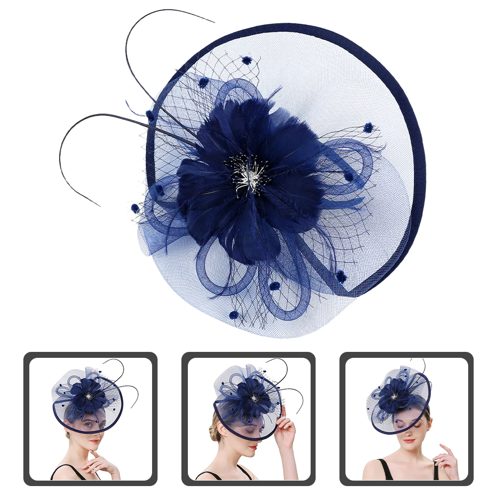 

Шляпа-волшебница с вуалью 1920, один размер, подходит для большинства заколок для волос, повязка на голову, элегантная сетчатая пряжа, аксессуар для чаепития, коктейльный аксессуар для волос