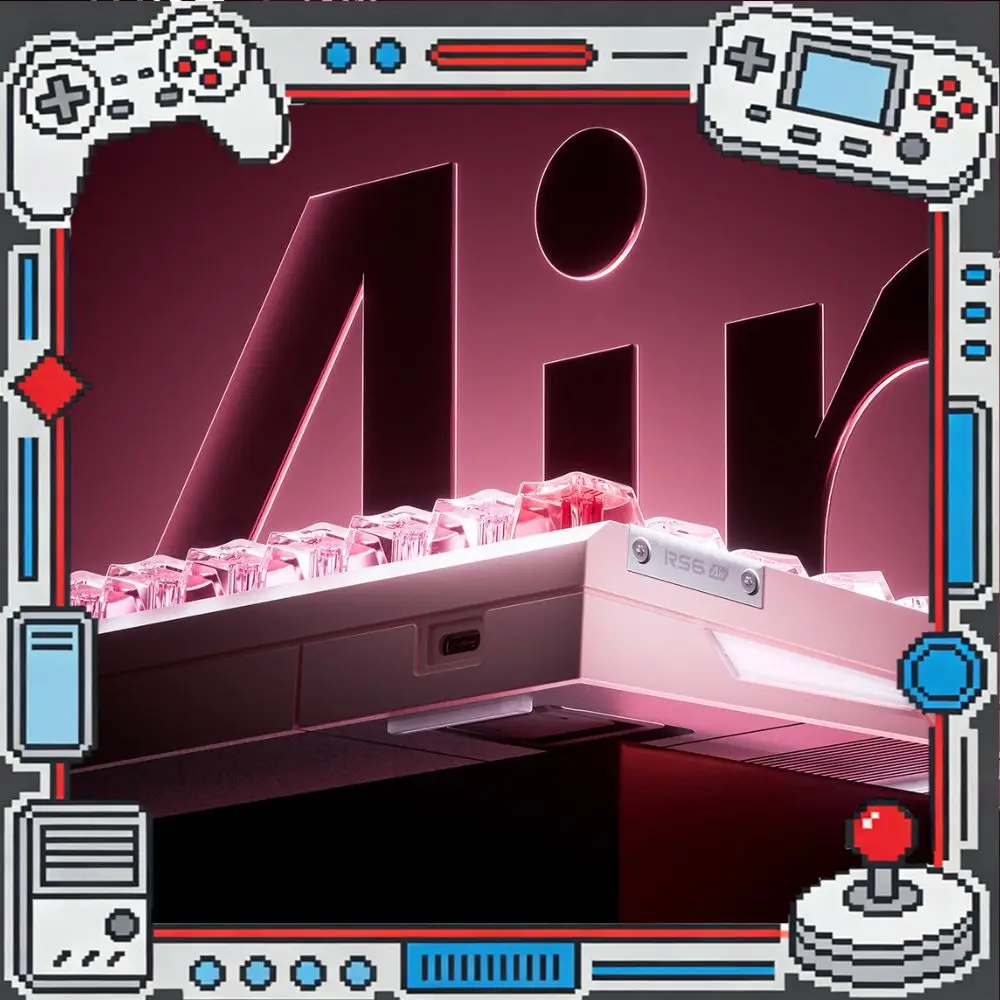 NEW ATK RS6 Air Cyber Magnetic Switch Mechanical Keyboard Wired Gasket 8KHz RGB Gaming Keyboard Customized PC Accessories Gifts