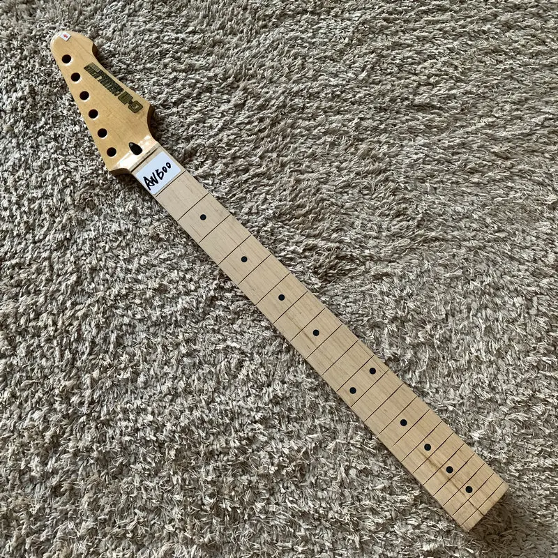 Unfinished Electric Guitar Neck Maple with Maple No Frets Genuine G&M DIY Guitar Parts with Damages AN600