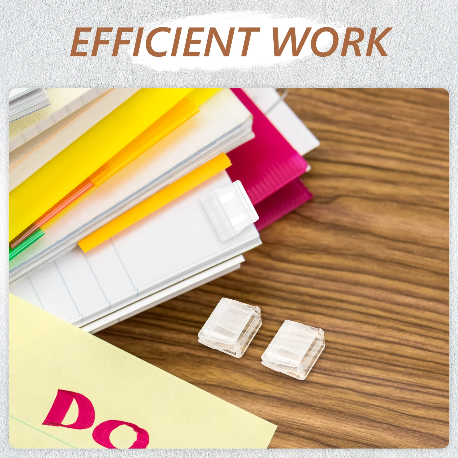 20 قطعة من مشابك الورق البلاستيكية الشفافة حامل للمستندات أوراق الاختبار المذكرات مكتب المدرسة تنظيم المنزل مجلد ملفات الزاوية